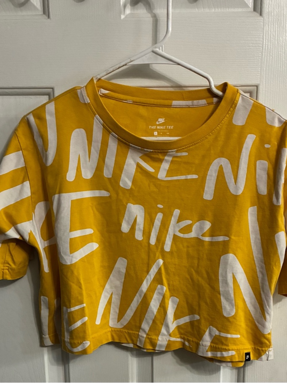 Nike Yellow Tee with White Front Graphic